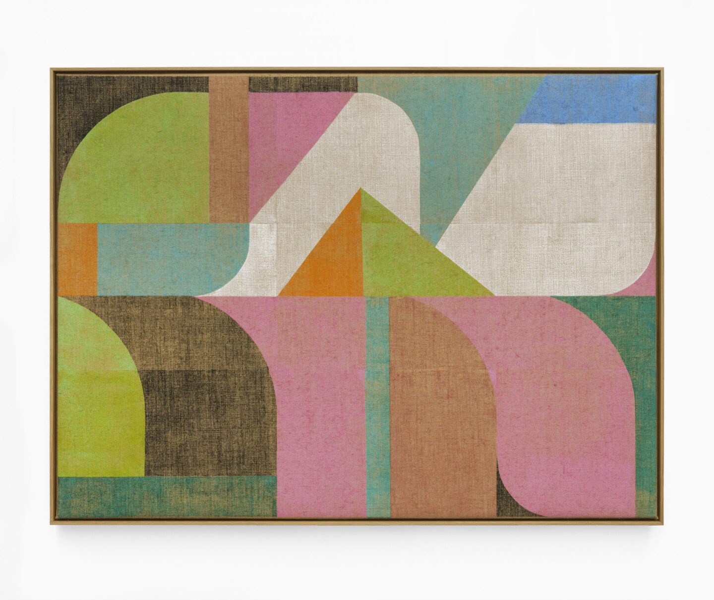 Hendrik Zimmer, Galerie Strelow, Holzdruck auf Leinwand, 
Der Saisonstart der Frankfurter Galerien 