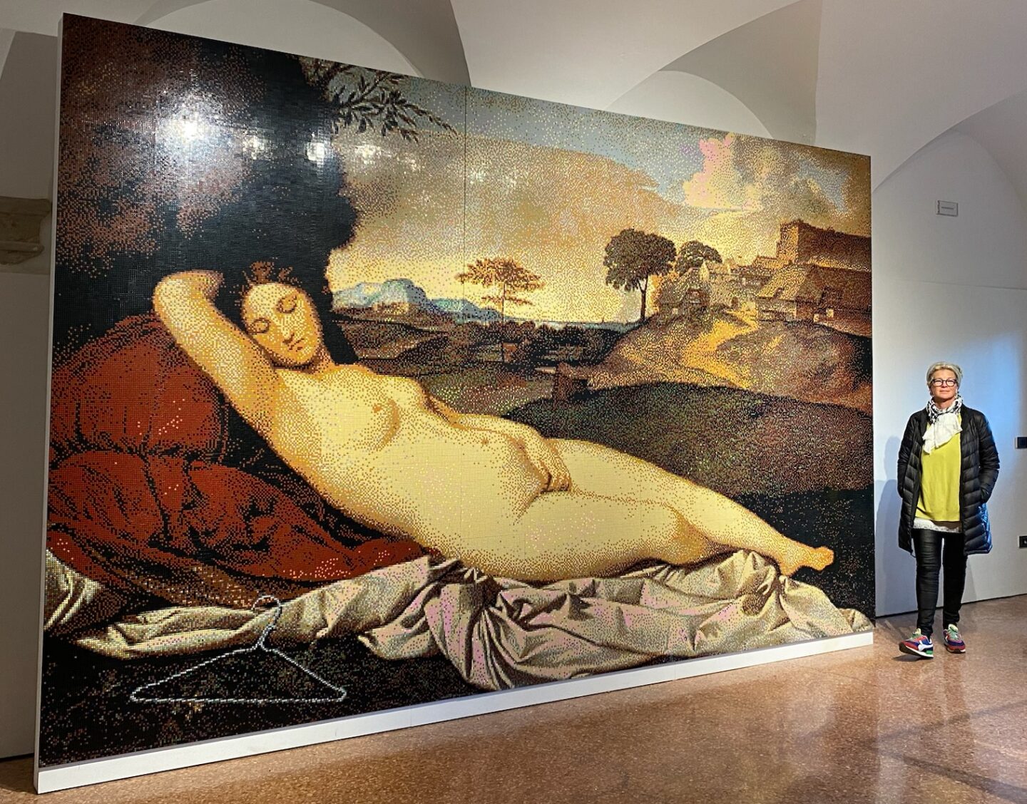 Ai Weiwei, legobild, Giorgione Venus, 2022, Installation in San Giorgio Maggiore, 
