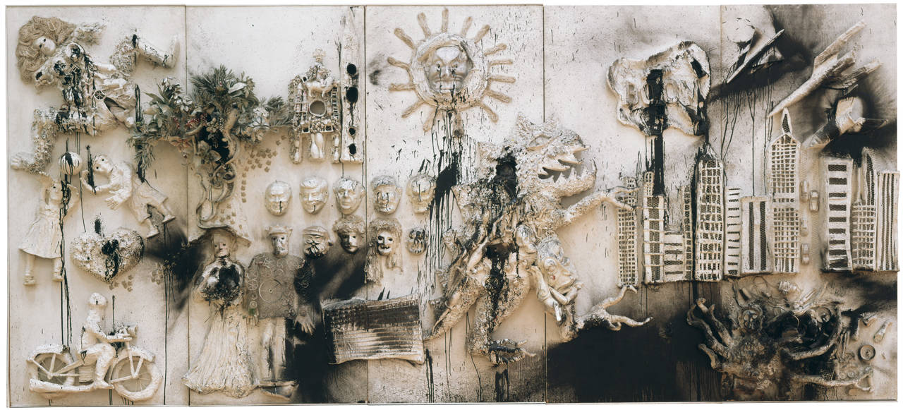 Niki de Saint Phalle, Schießbild, king-kong, schwarzweiß, braucht, Godzilla, Hochhäuser, 10 köpfe, spinne 