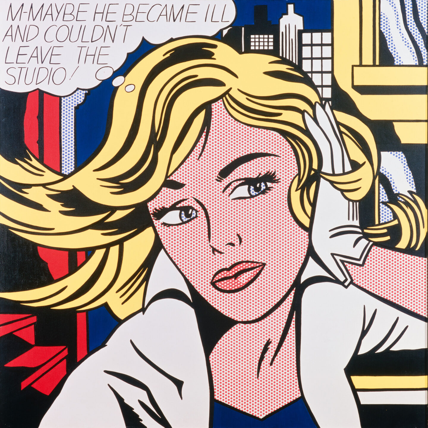 Roy Lichtenstein: Ein Meister der Pop Art , maybe, blonde Frau mit Sprechblase, Comic, Rasterpunkte