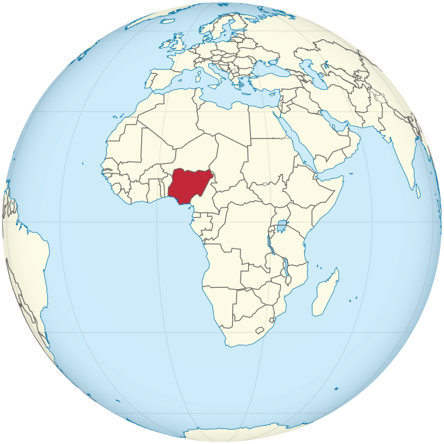 Weltkarte, Nigeria, Afrika