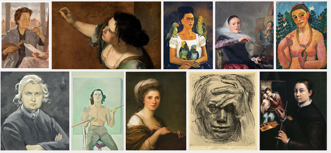 Frauen in der Kunst. Selbstporträt berühmter Künstlerinnen 