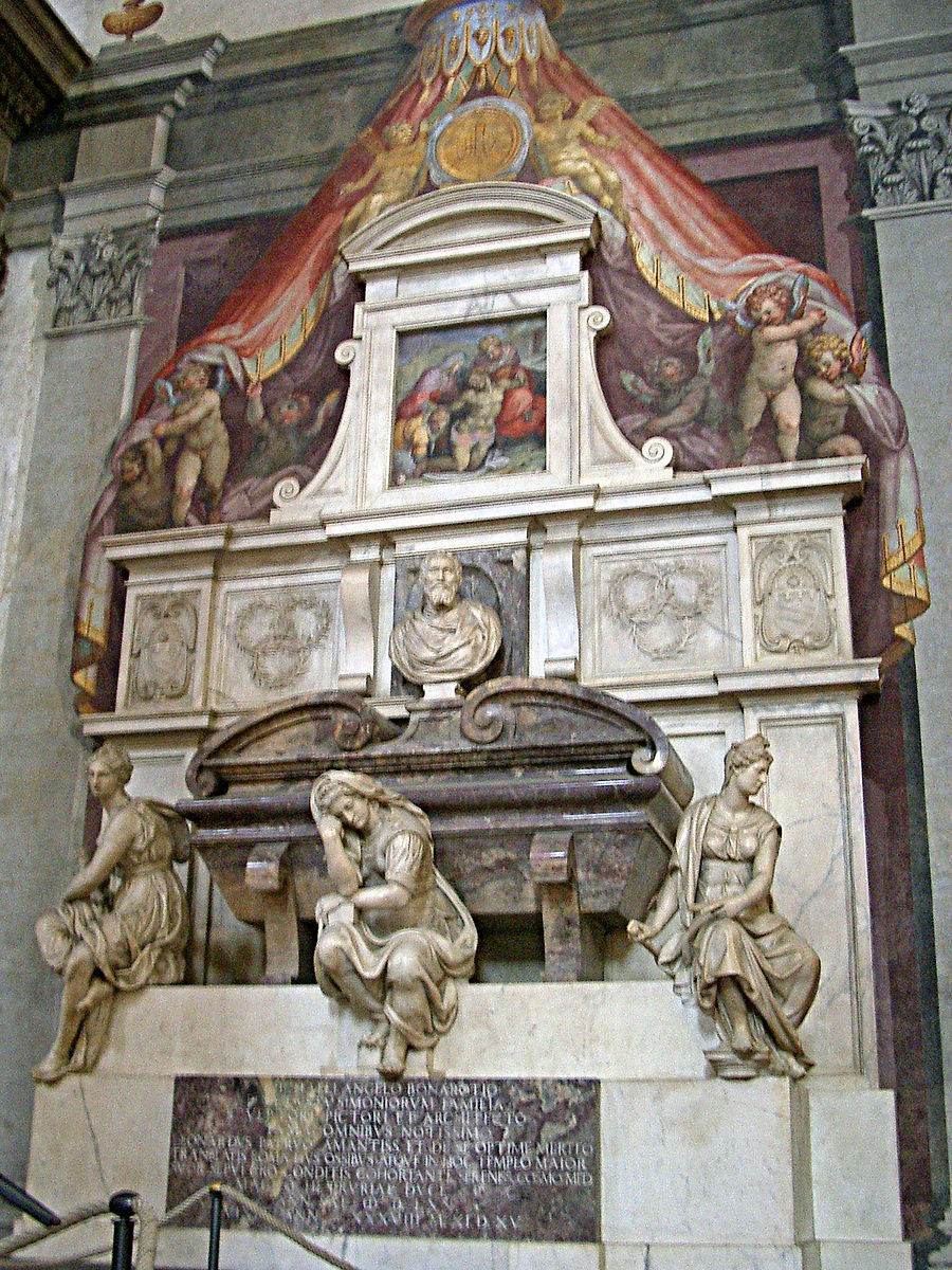 Das Stendhal Syndrom – Risiken und Nebenwirkungen beim Kunstgenuss, Grabmahl Michelangelo in der Kirche Santa Croce