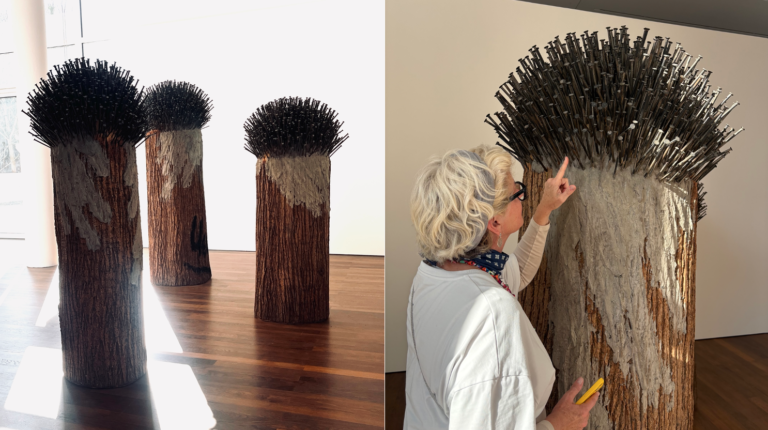 Günther Uecker: Nagelkünstler, Weltreisender, stiller Poet | Was kann Kunst Günther Uecker, Waldgarten, 2008, Ausstellungsansicht Arp Museum